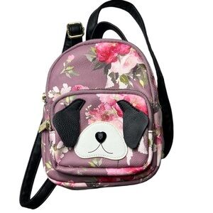 Betsey Johnson Floral Doggy Mini Backpack